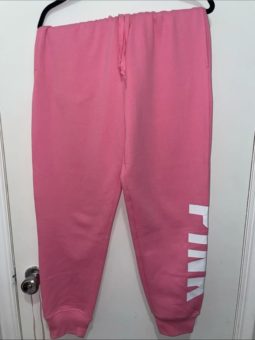 PINK Victoria's Secret Pink Zip Hoodie & Joggers Set with White Logo